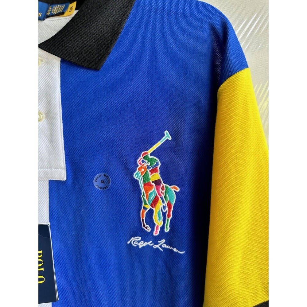 NWT Polo Ralph Lauren Men's Polo Shirt XL XXL Custom Slim Fit Big Pony Mesh - Picture 3 of 10